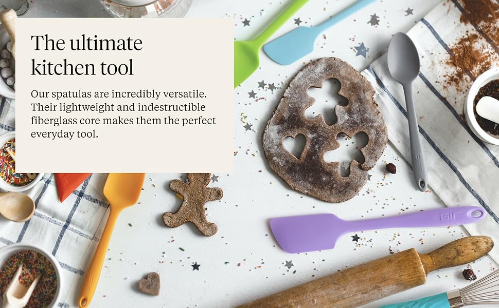 Our flagship ultimate spatula is lightweight and has an indestructable fiberglass core.