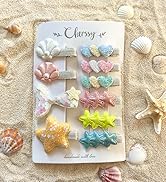 Glitter Mermaid Hair Clips for Girls, 10pcs Non Slip Fully Lined Alligator Clips Hair Accessories...