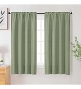 WelvetBLK Light Green Curtains for Bedroom Living Room 63 Inch Length 2 Panels Set, Soft Airy Sol...