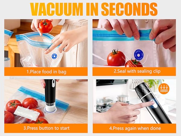 handheld vacuum sealer for food