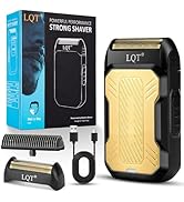 LQT? Mini Foil Shaver, Portable Cordless Electric Shaver for Men, Equipped with a Set of Replacem...