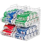 Can Storage Organizer Pantry, Stackable Kitchen Canned Food Holder With Handles, Can Organizer Fo...