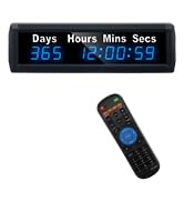 YZ Digital 999 Days Countdown Timer, Count Up/Count Down Clock with Remote, 12/24 Hour Real Time,...