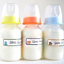 baby bottle waterproof labels for daycare and school dishwasher safe sticker name kid