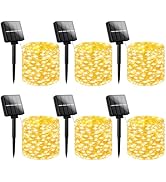 Brightever Solar String Lights, 6-Pack Total 240FT 600LED Solar Fairy Lights with 8 Lighting Mode...