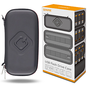 quenzroc usb flash drive jump thumb drives sticks holder storage case organizer bag