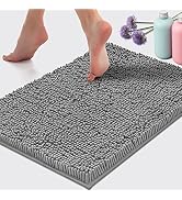 Bath Mat by LuxUrux Extra-Soft Plush Non-Slip Bathroom Mats, Luxury Chenille Microfiber Material,...