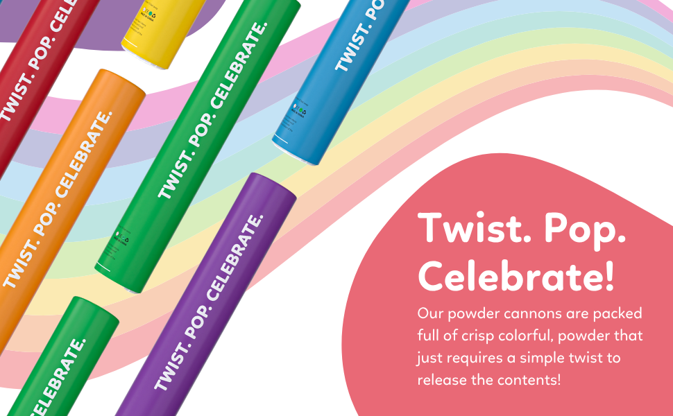 powder cannon tur party supplies rainbow confetti pride graduation