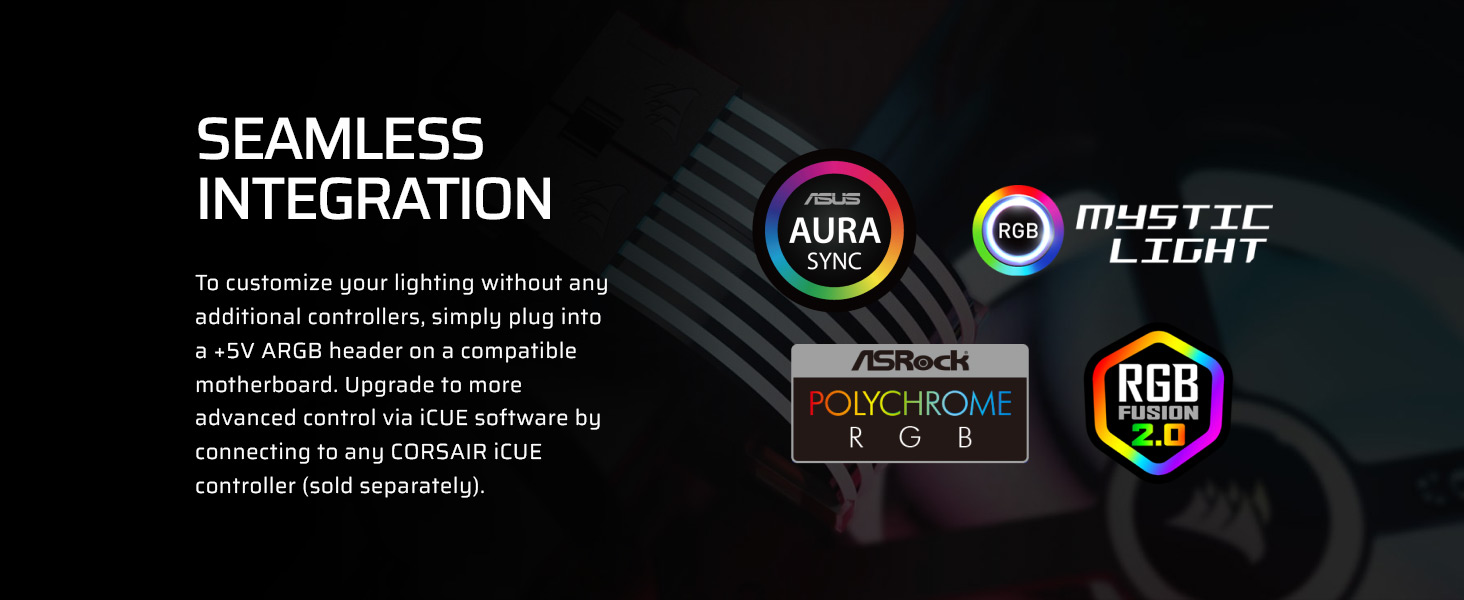 ARGB header, iCUE, rgb psu cable, rgb cable