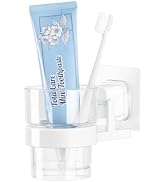 DeHUB Toothbrush Holder for Bathroom, Shower, Sink, Countertop, Easy Installation, No Drilling, N...