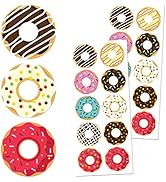 Donut Stickers Sheets Set, 1.5" - 20 Sheets, 200 Stickers