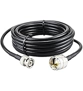 Boobrie PL259 to BNC 16.4ft UHF PL-259 Male to BNC Male Antenna Jumper RG58 Coax Cable for Handhe...