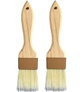 Natural Boar Bristle Pastry & Basting Brush - Non-Shedding, Food-Grade & Heat-Resistant Kitchen T...