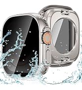 Goton 2 in 1 Privacy Waterproof Case for Apple Watch Ultra Screen Protector 49mm, Front Anti Spy ...