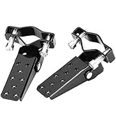 Qiilu Motorcycle Foot Pegs, Black Stylish Metal Motorcycle Motorbike Frame Foot Pegs Rests Pedals