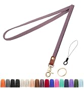 Fishent Stretchy Thin Lanyards for Keys ID Badges, Cute Long Teacher Neck Key Lanyard Keychains f...