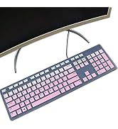 Keyboard Cover for Dell KB216 Wired Keyboard & Dell KM636 Wireless/Dell Optiplex 5250 3050 3240 5...