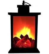 Lancoon Cozy Fireplace Lamp with LED Flame Light Realistic Flame Effect Safety Indoor Outdoor Han...