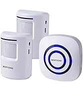 BESTOONE Motion Sensor Alarm, Long Range Wireless Driveway Alarm, Indoor Home Security System Ele...