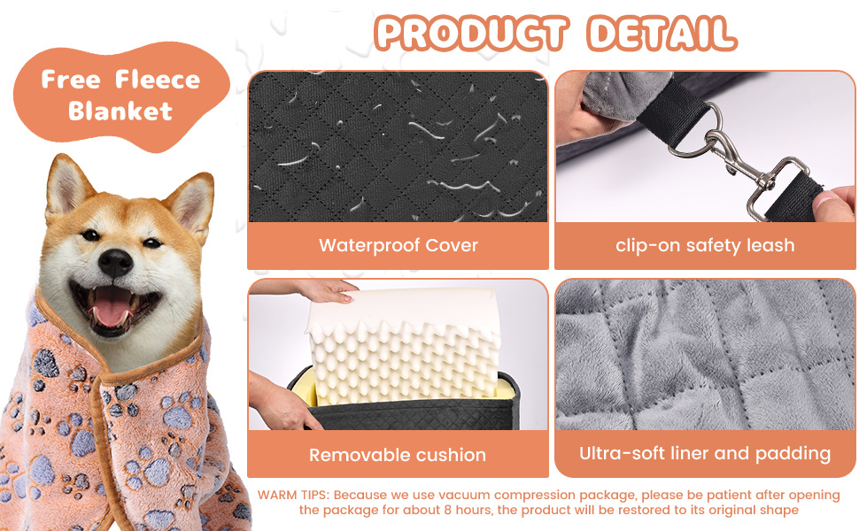 pet car seat detail