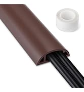 3FT Cord Cover Floor, Brown Cord Hider Floor, Extension Cable Cover Power Cord Protector Floor, C...