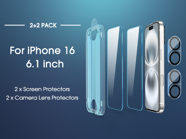 Compatible with iPhone 16 6.1" screen protector