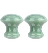 Uonlytech Ice Roller 2Pcs Facial Tools, Green Jade Quartz Massage Rollers Stones Scraping Massage...