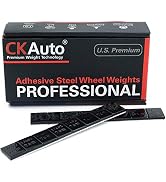 CKAuto 1/4oz, 0.25oz,Steel Adhesive Stick-on Wheel Weights, Black, 60oz Box | EasyPeel Strong Tap...