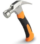 TOOLMAYS 8oz Claw Hammer Mini, Small Hammer for Picture Hanging, Camping Claw Small Hammer for Wo...