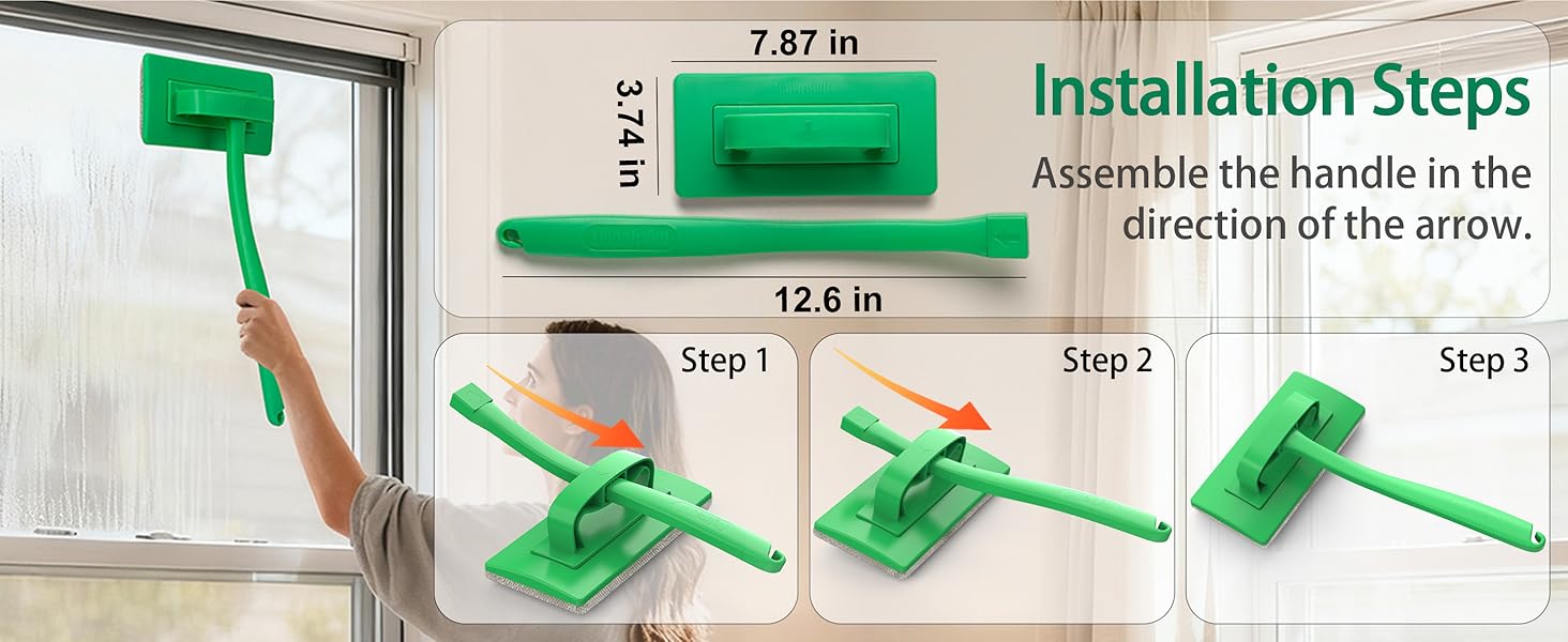 Screen cleaner brush with removable handle for wet/dry dual-use cleaning.
