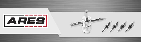4-Way Valve Tool with 4 Valve Cores for The Installation and Removal of Valve Cores