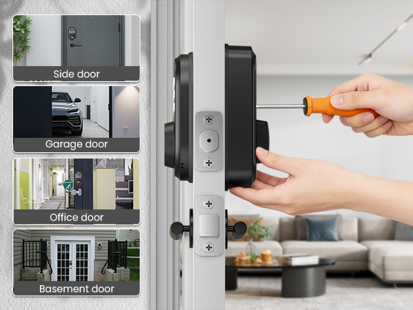 Fingerprint Door Lock with Keypad Keyless Entry Smart Deadbolt Lock for Front Door