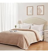Sealy Electric Blanket Queen Size 84 x 90 Inch, Flannel Heated Blanket with Dual Controller, 10 H...