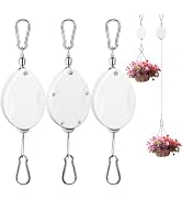 ZUZUAN 2025Upgraded Heavy Duty Retractable Plant Hanger,Plant Pulleys for Hanging Plants,Easy to ...