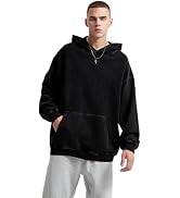 RONGTAI Unisex Oversized Acid Wash Hoodie Vintage Sweatshirt Couples Streetwear M-XXXL
