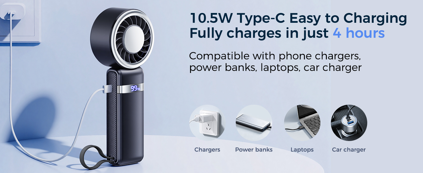 Type-C Easy to Charging Compatible with phone chargers, power banks, laptops, car charger
