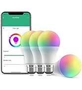 Broadlink Smart Bulb, 10W RGB Dimmable Wi-Fi LED Smart Light Bulbs Color Changing A19 800lm, Work...