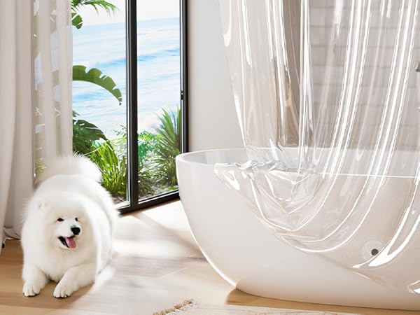 clear shower curtain liner