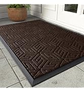 Yimobra Front Door Mat Outside Entrance 17x29.5, Waterproof All-Season Weather Doormat, Stain and...