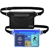 AiRunTech Waterproof Pouch with Waist Strap (2 Pack) | Beach Accessories Best Way to Keep Your Ph...