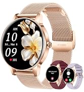 Smart Watch for Women(Answer/Make Calls), 1.27" HD Screen Fitness Tracker with Heart Rate/Sleep M...