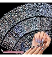 Teenitor 50 Sheets Aurora Nail Stickers for Nail Art, Star Nail Art Stickers for Kids Women, Lase...
