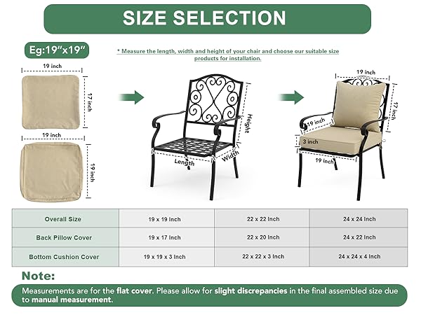 22 x 22 outdoor chair cushions