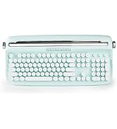 YUNZII ACTTO B503 Wireless Typewriter Keyboard, Retro Bluetooth Aesthetic Keyboard with Integrate...