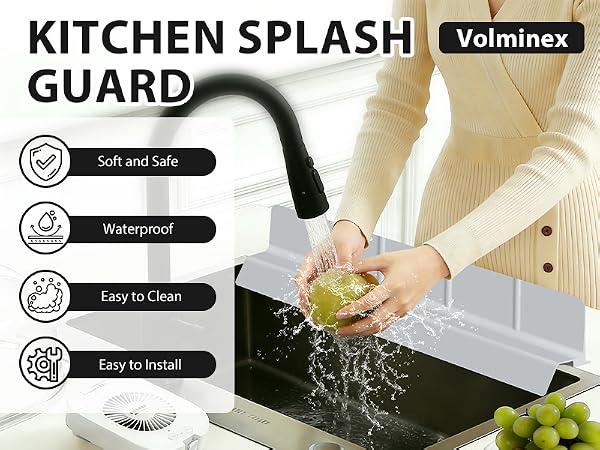 sink guard splash kitchen water silicone strip front edge mat faucet premium protectors backsplash