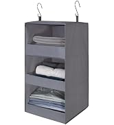 GRANNY SAYS 3-Shelf Hanging Closet Organizer and Storage, Collapsible Hanging Closet Shelves, Han...