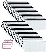 Vuzvuv 30pcs 9.1"x 4.5" Mesh Zipper Pouch Zipper Bags, Zipper Case Pouch Bulk, Mesh Bag for File,...