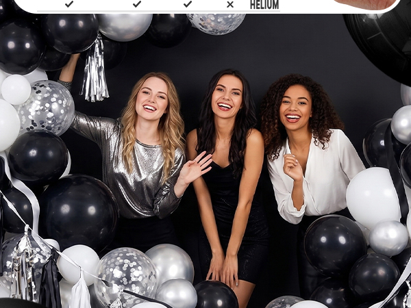 PartyWoo Black Balloons