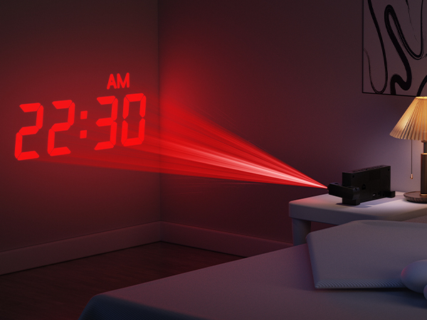 projecting alarm clocks bedrooms