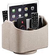 Remote Control Holder, Swivel Desk Organizer and Decorations for Living Room, Bedside Table Organ...